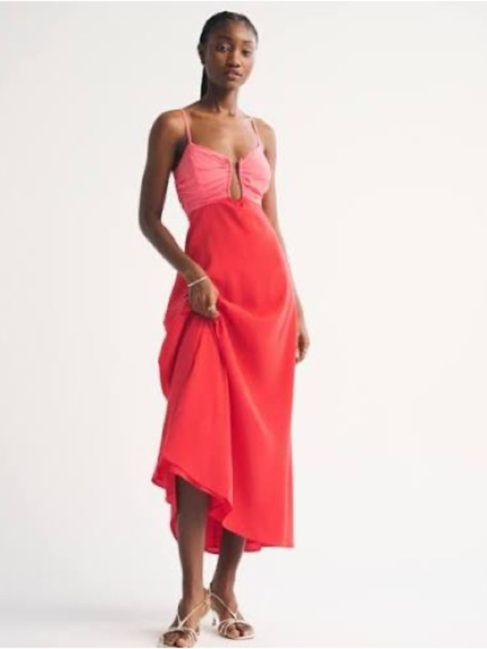 NWT Abercrombie Bra Free hardware maxi dress XLP